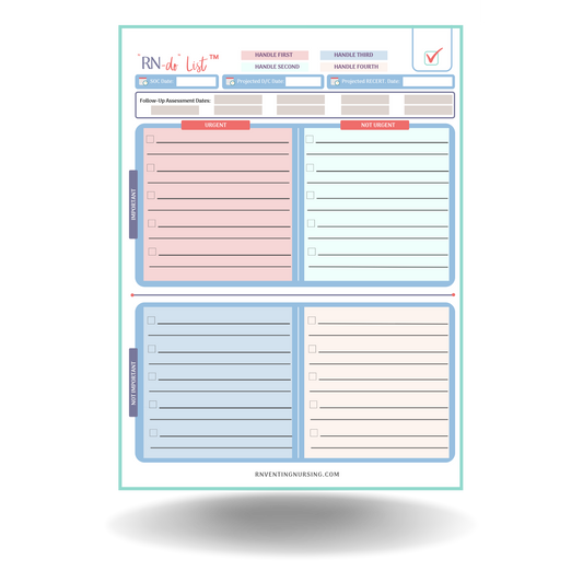 The "RN-Do" List™ Notepad Print-It-For-You (PIFY) for Home Health Nurses